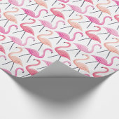 Pink Flamingos Wrapping Paper Geschenkpapier (Ecke)