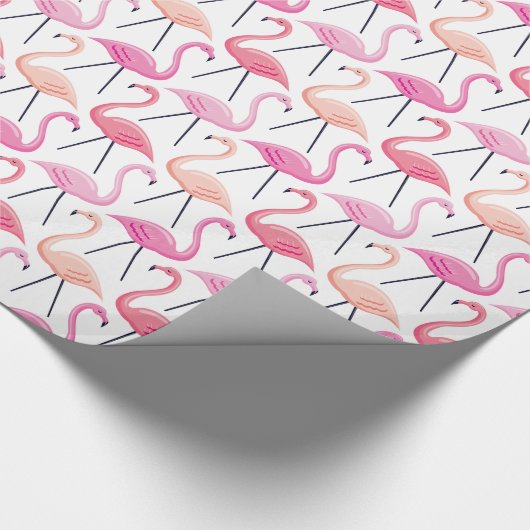 Pink Flamingos Wrapping Paper Geschenkpapier (Ecke)