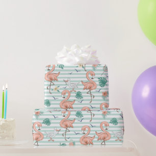 Pink Flamingos Wrapping Paper Geschenkpapier