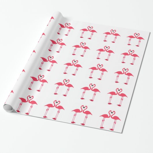 Pink Flamingos Wrapping Paper Geschenkpapier (Ungerollt)