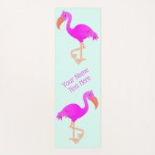Pink Flamingos Yoga Mat Geschenk - Ihr Textname Yogamatte (Vorderseite)