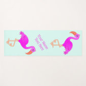 Pink Flamingos Yoga Mat Geschenk - Ihr Textname Yogamatte (Vorderseite (Horizontal))
