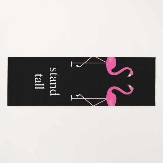 Pink Flamingos Yoga Mat Yogamatte (Vorderseite (Horizontal))
