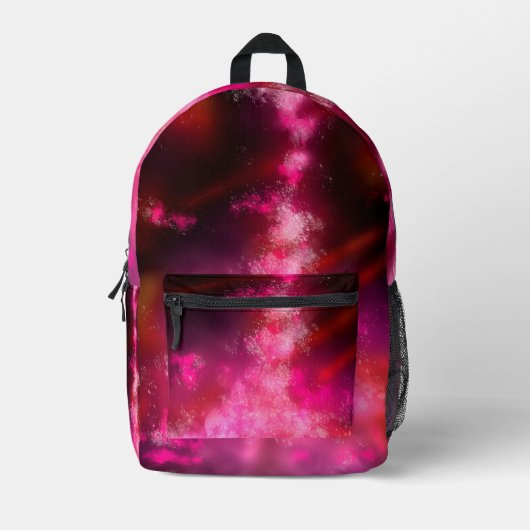Pink Flare Night Sky Bedruckter Rucksack (Vorderseite)