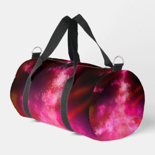 Pink Flare Night Sky Duffle Bag