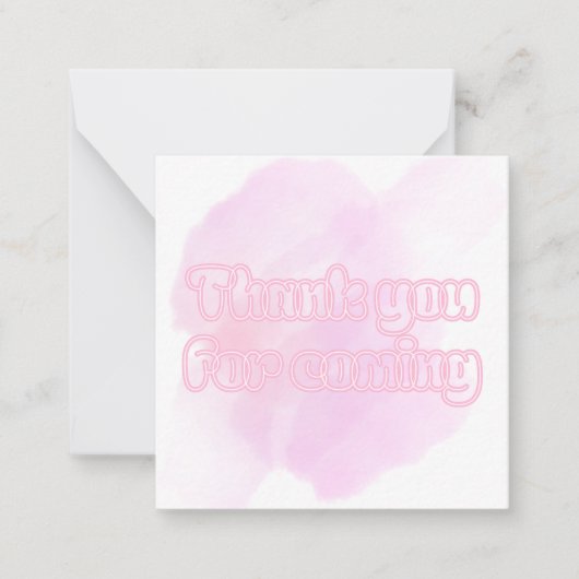 Pink Flat Note Card Mitteilungskarte (Vorderseite)