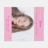 Pink Fleece Blanket With Photo (Vorderseite (Horizontal))