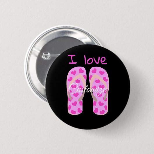 Pink Flip Flops Thunder_Cove Button (Vorne & Hinten)