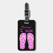 Pink Flip Flops Thunder_Cove Gepäckanhänger (Vorderseite vertikal)