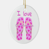 Pink Flip Flops Thunder_Cove Keramik Ornament (Rechts)