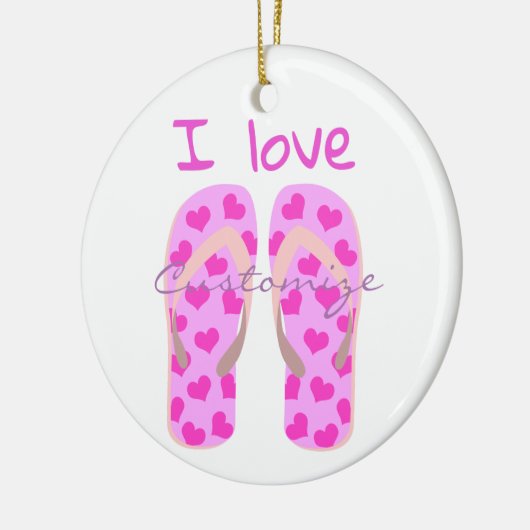 Pink Flip Flops Thunder_Cove Keramik Ornament (Links)