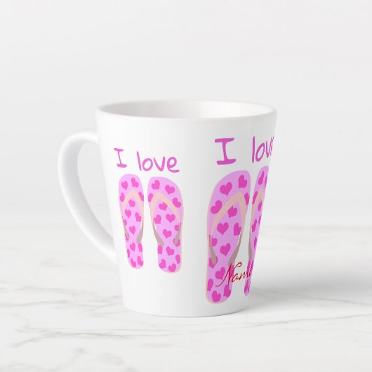 Pink Flip Flops Thunder_Cove Milchtasse (Linke Ecke)