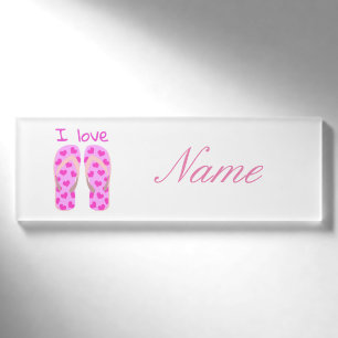 Pink Flip Flops Thunder_Cove Namenschild