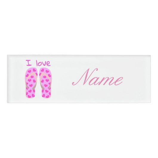 Pink Flip Flops Thunder_Cove Namenschild (Vorderseite)