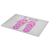 Pink Flip Flops Thunder_Cove Schneidebrett (Ecke)