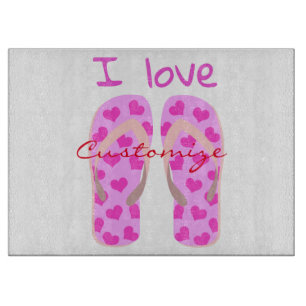 Pink Flip Flops Thunder_Cove Schneidebrett