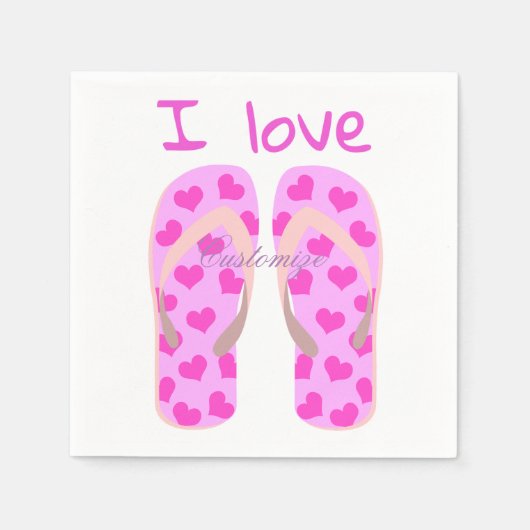 Pink Flip Flops Thunder_Cove Serviette (Vorderseite)