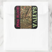 PINK FLOOD SATIVA QUADRATISCHER AUFKLEBER (Tasche)