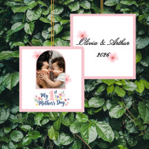  Pink Floral 1st Mother's Day Custom Keepsake