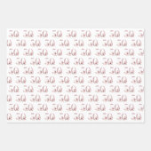 Pink Floral 50. Geburtstag Geschenkpapier Set (Vorderseite 3)