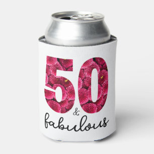 Pink Floral 50 und fabelhafte 50. Geburtstagsparty Dosenkühler