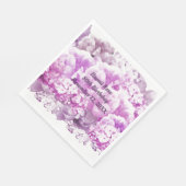 Pink Floral 80. Geburtstag Papier Napkins Serviette (Ecke)