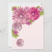 Pink Floral 80th Birthday Invitation in Blush Pink Einladung (Rückseite)