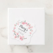 Pink Floral 90. Geburtstag Vielen Dank Geschenkanhänger (Beispiel)