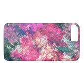 Pink Floral Abstrakt iPhone Case (Rückseite (Horizontal))