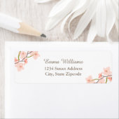 Pink Floral Address Labels (Insitu)