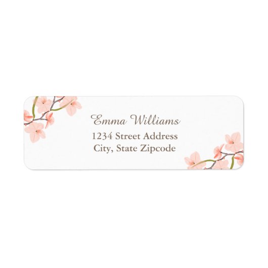 Pink Floral Address Labels (Vorne)