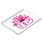Pink Floral Aesthetic Journal Notebook Notizblock (Linke Seite)