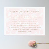 Pink Floral AfterCare für Lash Extensions Salon Visitenkarte