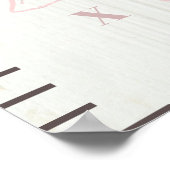 Pink Floral Alphabet Growth Chart Poster (Ecke)