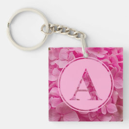 Pink Floral Alphabet Letter "A" und XO Schlüsselanhänger