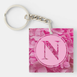 Pink Floral Alphabet Letter "N" und XO Schlüsselanhänger
