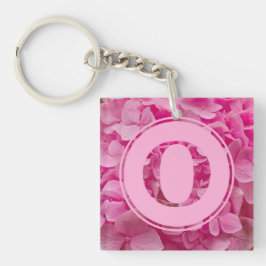 Pink Floral Alphabet Letter "O" und XO Schlüsselanhänger