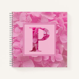 Pink Floral Alphabet Letter "P" Journal-Notebook Notizblock