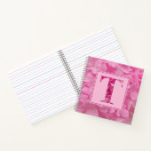 Pink Floral Alphabet Letter "T" Journal-Notebook Notizblock (Innenseite)