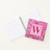 Pink Floral Alphabet Letter "W" Journal-Notebook Notizblock (Innenseite)