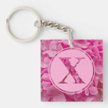 Pink Floral Alphabet Letter "X" und XO
