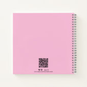 Pink Floral Alphabet Letter "Z" Journal-Notebook Notizblock (Rückseite)