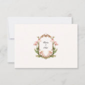 Pink Floral and Greenerity Wedding Danke Karte (Rückseite)