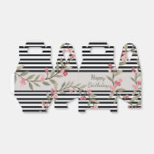 Pink Floral And Leaves Geschenkschachtel (Ungefaltet)