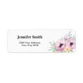 Pink Floral Anemones Adresse (Vorne)
