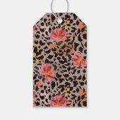 Pink Floral Animal Print Brautparty Vielen Dank Geschenkanhänger (Rückseite)