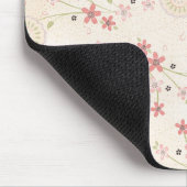 Pink Floral anpassbare Monogram Maus Pad Mousepad (Ecke)