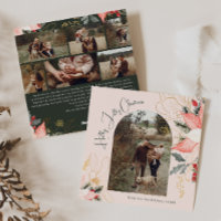 Pink Floral Arch Holly Jolly Weihnachten Sieben Fo