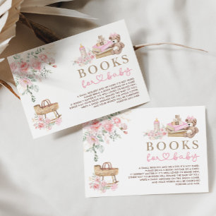 Pink Floral Baby Bekleidung Bücher für Baby Girl Begleitkarte