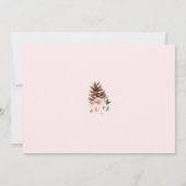 Pink Floral Baby Duschberatung und Wunschkarte Einladung (Rückseite)